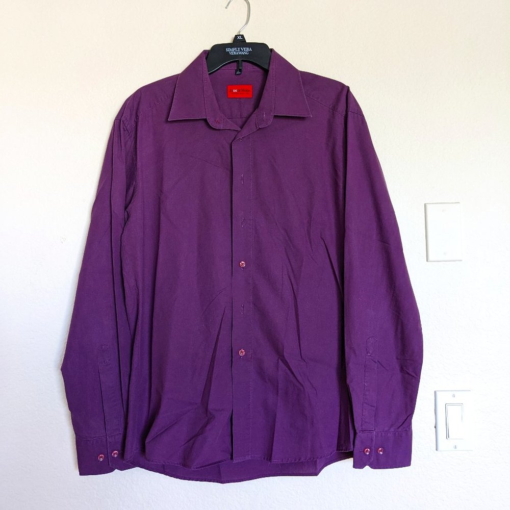 Jagger Moda Slim Fit Purple Dress Shirt XL 43/44